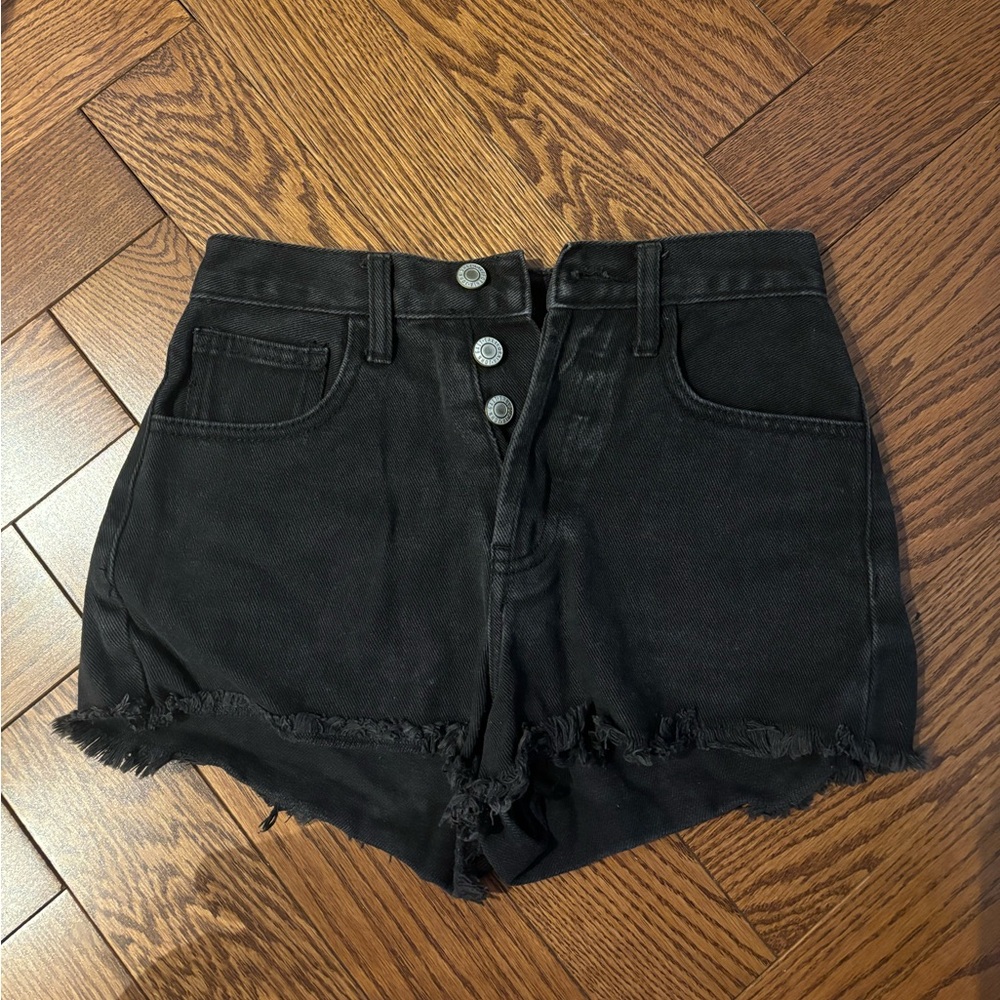 Women's Black Denim Shorts